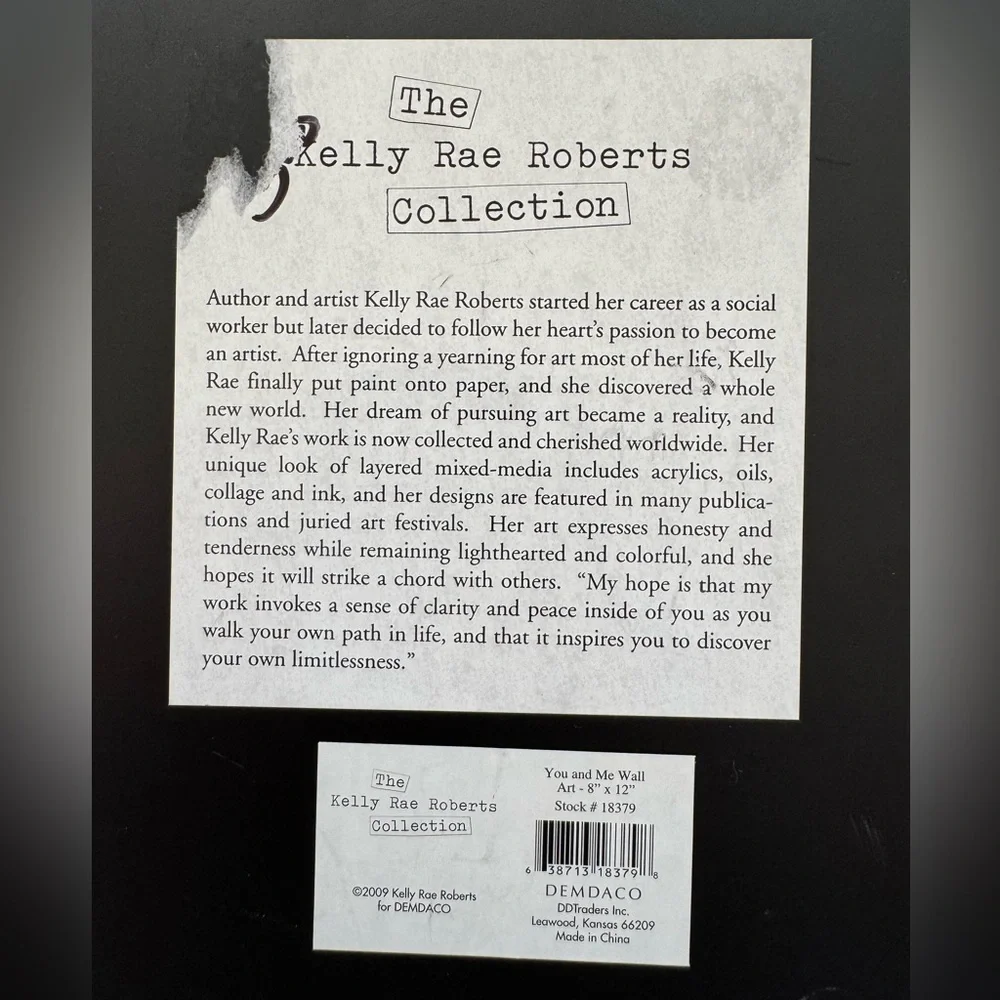 Kelly Rae Roberts Collection You and Me Wall Art Canvas 8” X 12” - Picture 2 of 12